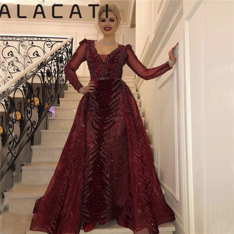 Dubai-dise-o-de-lujo-vino-rojo-vestidos-de-noche-2019-con-cuello-en-V-y-1