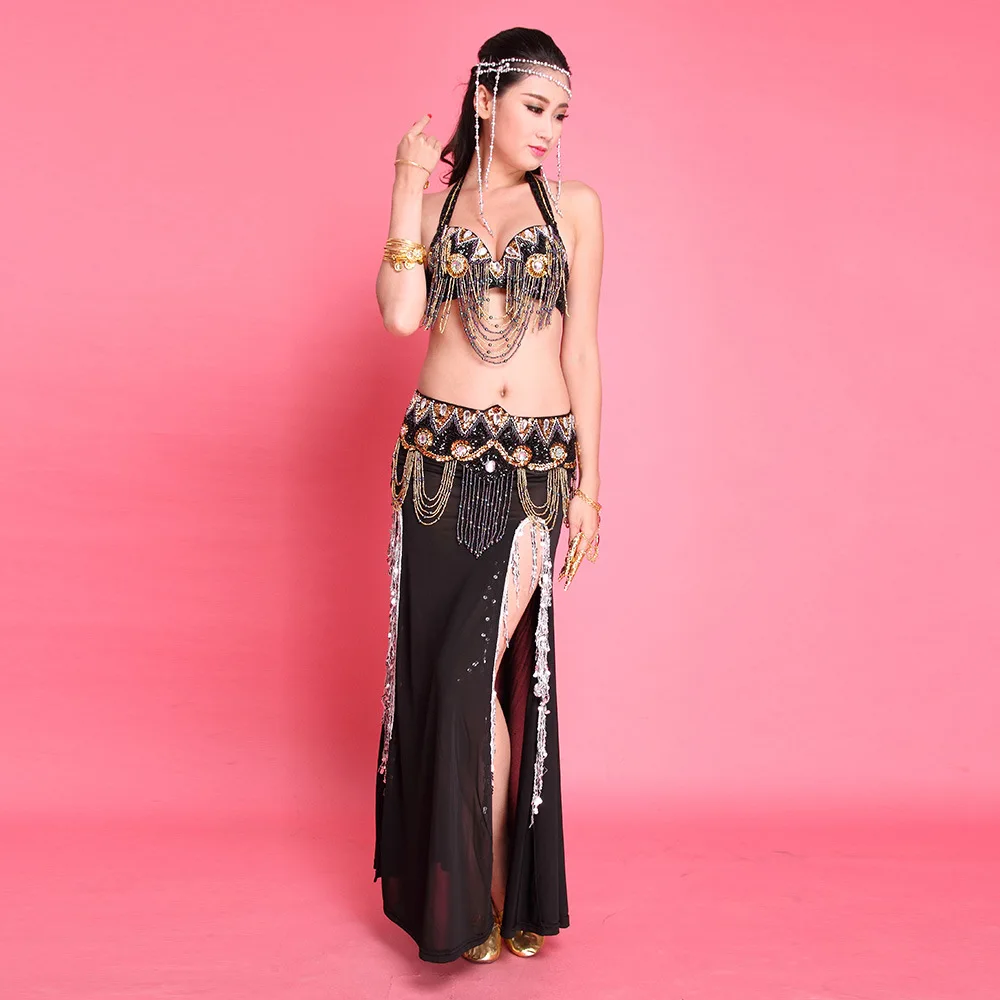 FEECOLOR Belly dance set, belly dance performance costume, belly dance costume suit, belly dance high-end costume