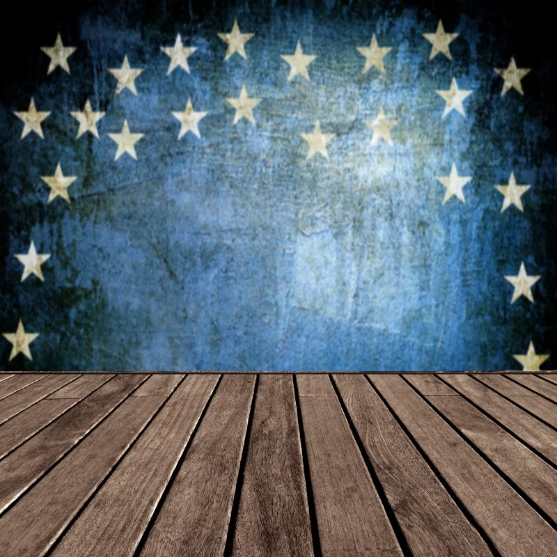 Laeacco Baby Show Background Photzone Gradient Stars Vintage Dark Wood Board Birthday Party Cover Decor Sfondo Per Photo Stud