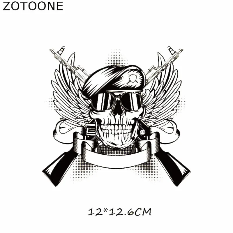 ZOTOONE Простой череп Тигр железные патчи для одежды Ловец снов теплопередача для футболок Наклейки Аппликации в подарок E - Цвет: ZT0495
