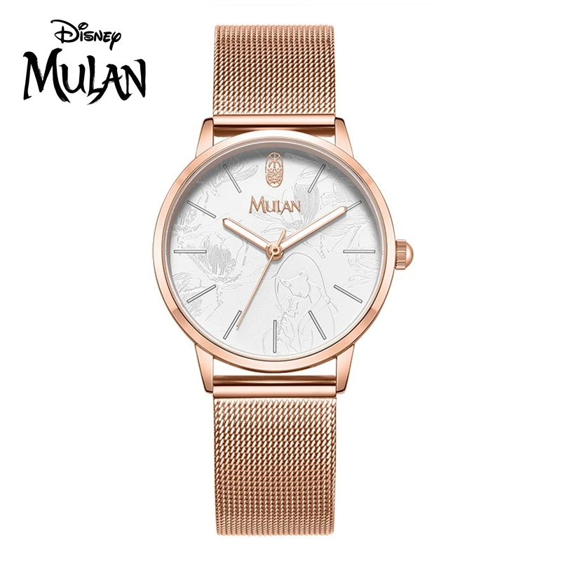 New Bracelet Watch MULAN Rose-Gold Stainless-Steel Disney Clock Gift Women Ladies Fashion jlOR85LyM