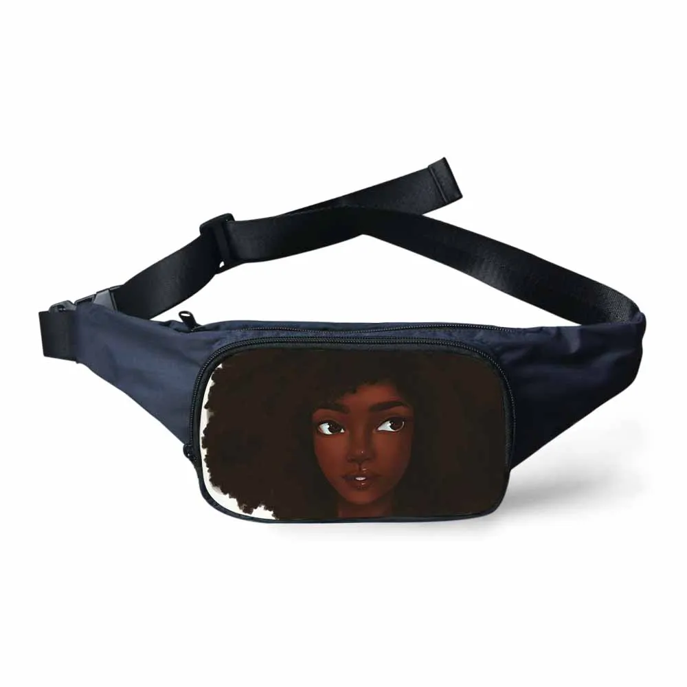 FORUDESIGNS/поясная сумка для женщин, черная, для девочек, Волшебная африканская поясная сумка, Женские поясные сумки на молнии, Женская поясная сумка, сумка для денег - Цвет: YQ3593Z