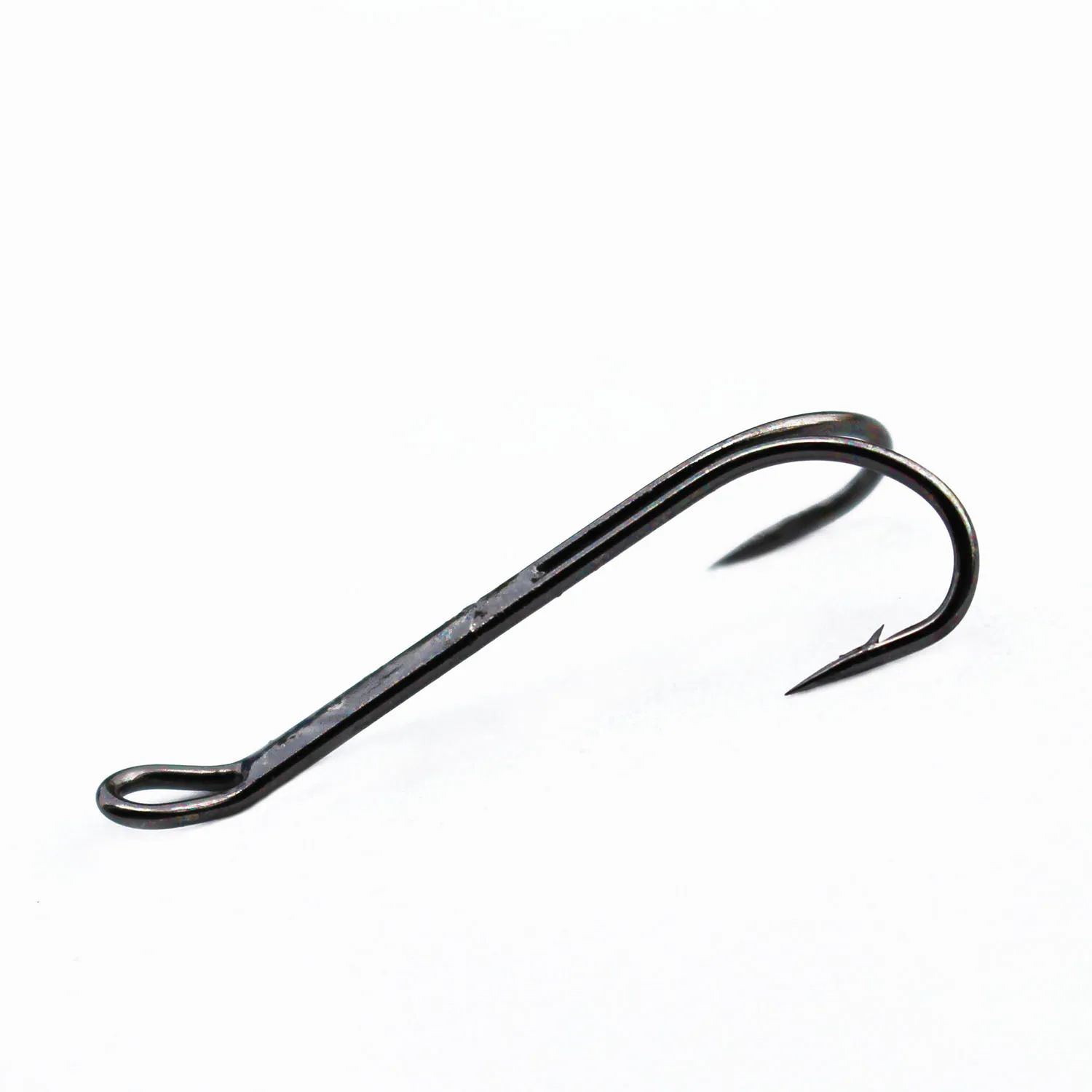 

Tigofly 20 pcs/lot Black Double Hook Fly Tying Hooks Strong Double Claws Salmon Trout Fly Fishing Barbed Duplex Hooks Size 4#