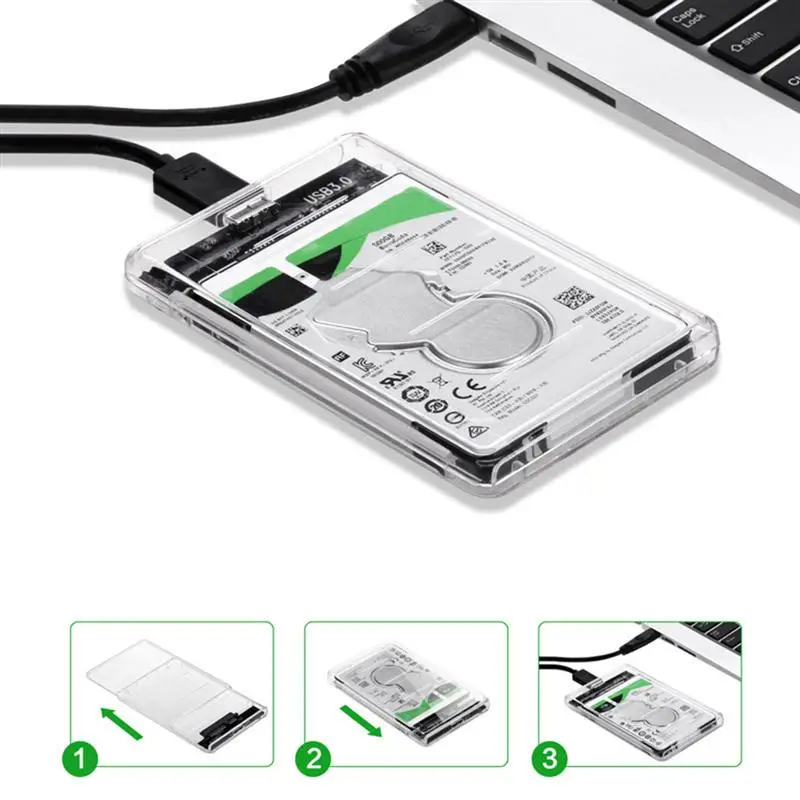 Высокоскоростной корпус для внешнего жесткого диска USB 3 0 прозрачный Внешний