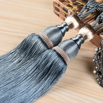 

2 Pcs European Style Gold Hanging Ball Curtains Tassels Curtain Tiebacks Bandages Brushes Curtain Accessories