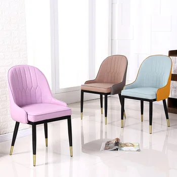 

Nordic Dining Chair Home Stool Simple Modern Makeup Backrest Backrest Ins Net Red Chair Desk Chair