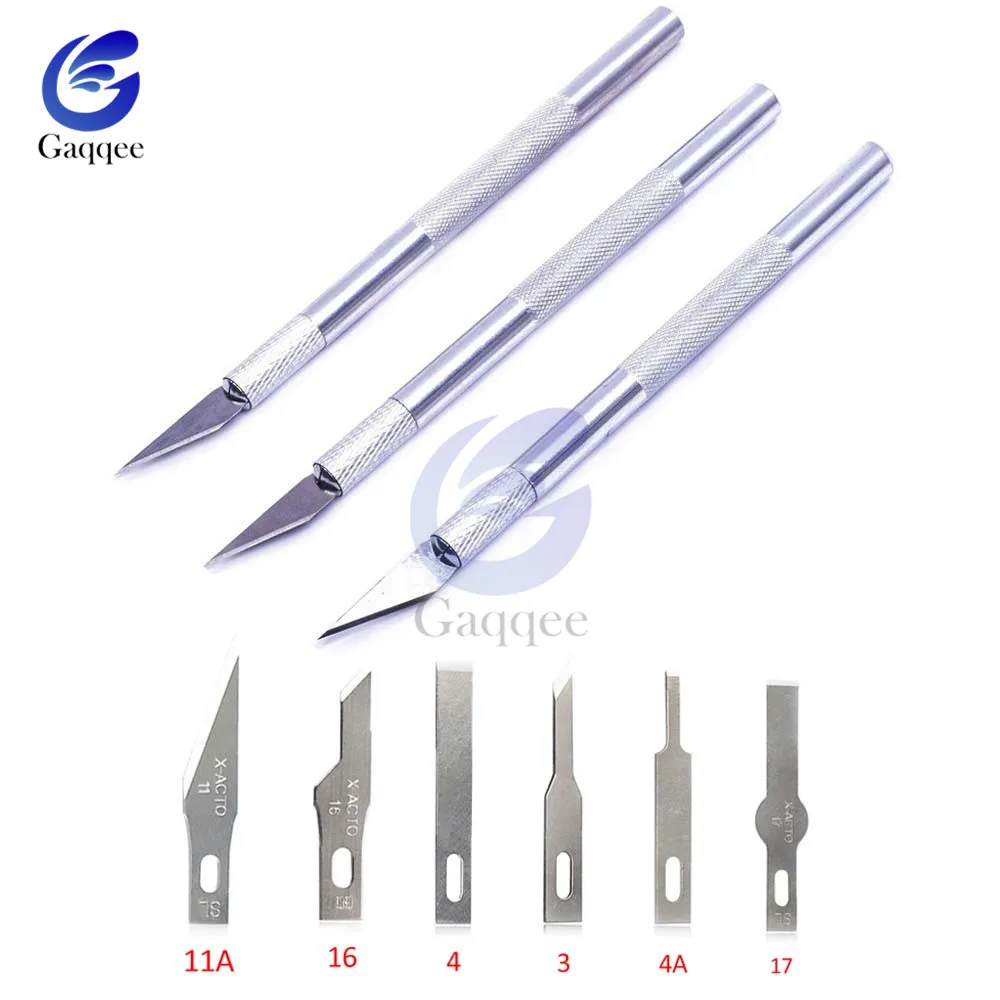 Stainless Steel Blades Wood Carving Graver Crafts Cut Scorper Knife for Mobile Phone Films Tools Cutter Repair Sharp | Инструменты