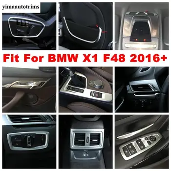 

Matte Interior For BMW X1 F48 2016 - 2020 Roof Reading Lights Lamps / Door Handle Bowl Frame / Seat Adjustment Button Cover Trim