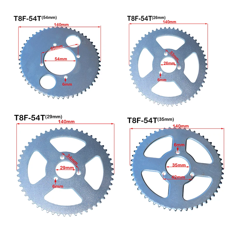 38 44 54 58 64 74 Tooth 38T 44T 54T 64T 74T T8F 35MM Rear Sprocket Mini Moto ATV Quad Dirt Pit Pocket Bike Cross 47cc 49cc Parts