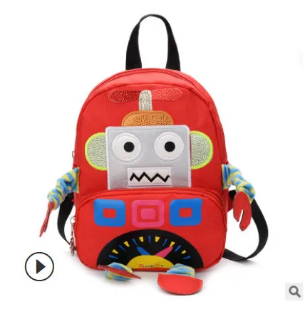 D 3D мультфильм детская сумка робот mochila Детские рюкзаки Детский рюкзак детские школьные сумки ранец для маленьких мальчиков и девочек - Цвет: D