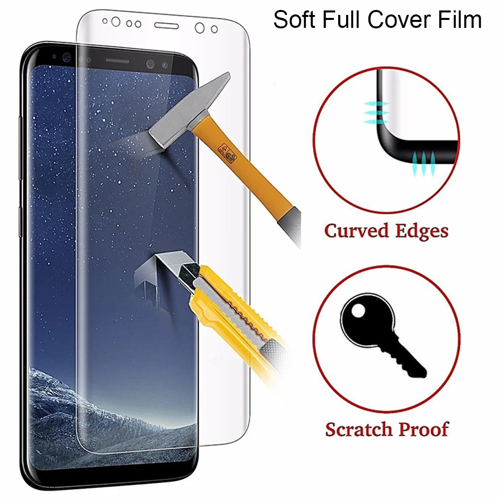 HD изогнутая полноэкранная Защита для samsung Galaxy S10 Plus 5G S9 S8 S8Plus Note 8 9 10 мягкая защитная пленка не закаленное стекло