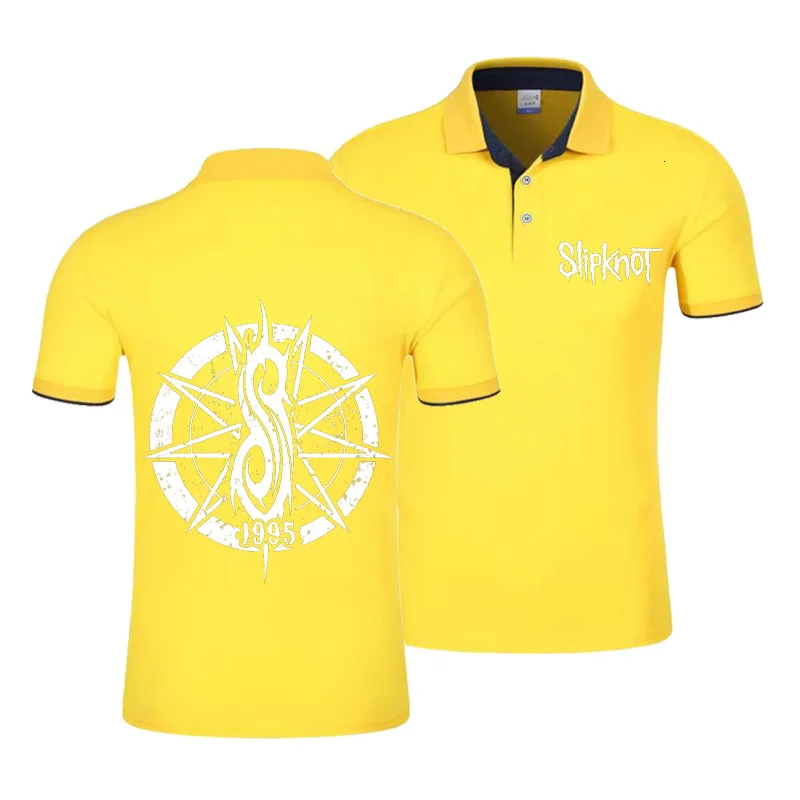 Поло, топы из чистого хлопка с принтом логотипа, дышащие рубашки для молодых пар, спортивные разноцветные, Прямая поставка - Цвет: yellow-3