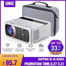 UNIC CP600 1280x720P LED 8000 Lumens projecteur 1080P Full HD HDMI WIFI LCD Home cinéma cinéma projecteur Android Proyector(China)