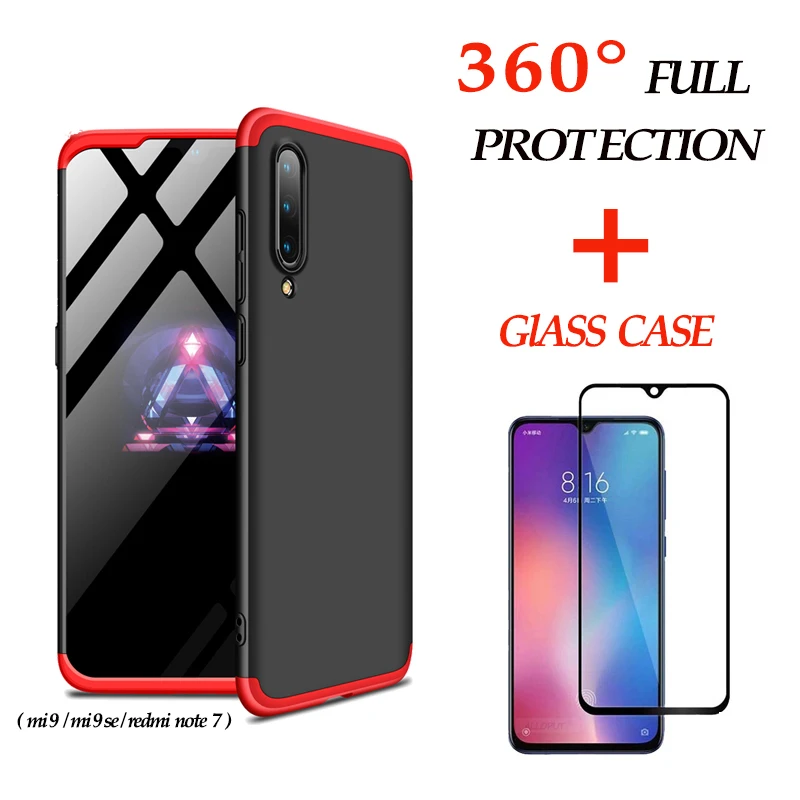 

Full Protection hard case for xiaomi mi9 mi9se 3 in 1 Matte Armor back Cover for xiaomi redmi note 7 phone case xiaomi mi 9 se