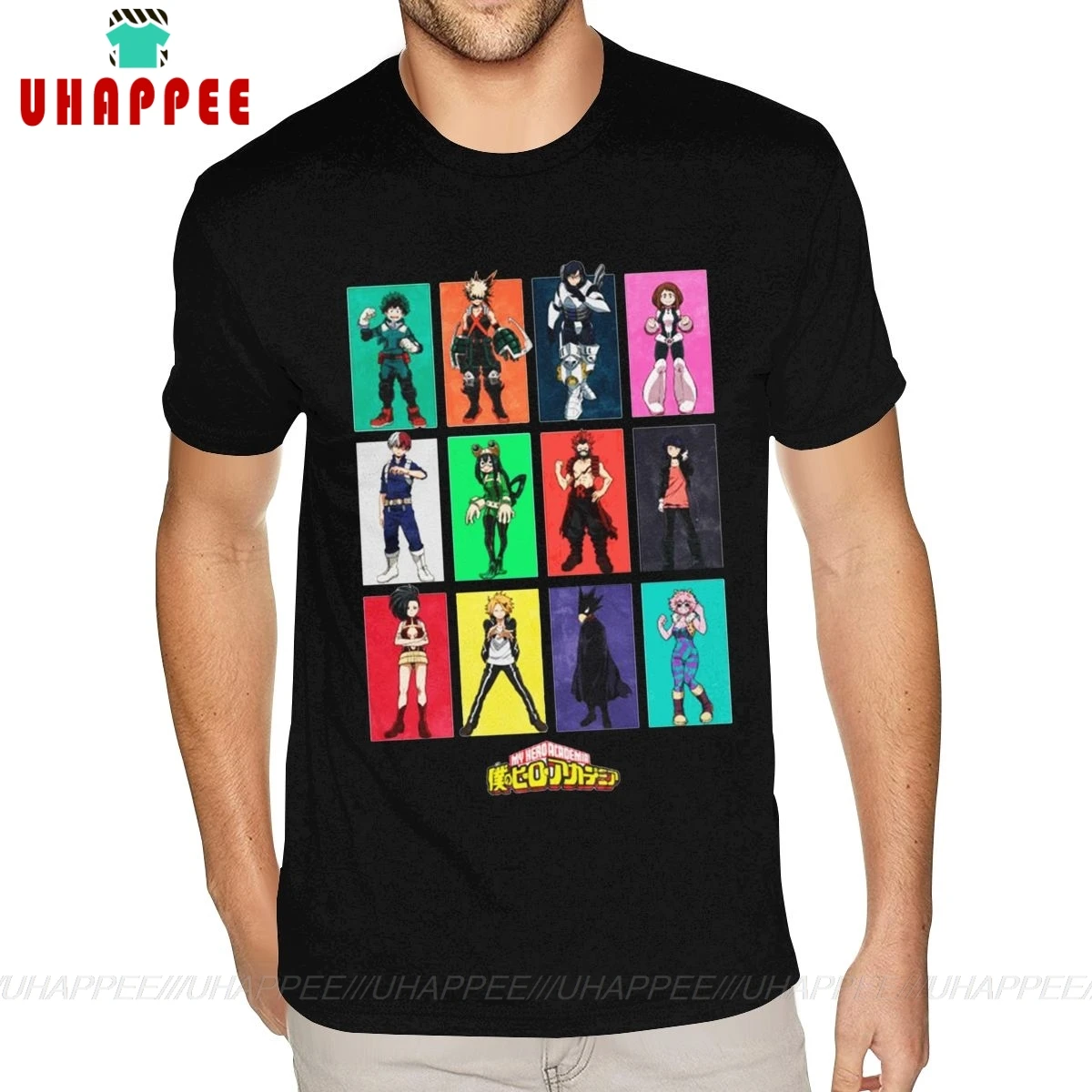 Классные рубашки с надписью My Hero академия мужские футболки коротким рукавом из