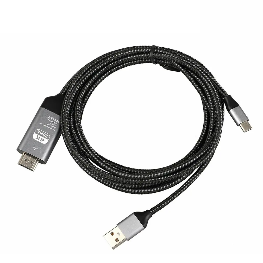 Для samsung Galaxy Note 8 9 S10+ Plus type-C USB-C к HDMI HDTV 4K Кабель-адаптер type C к HDMI кабель