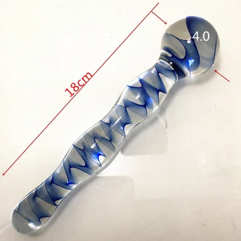 Crystal glass Dildos anal plug for women Masturbator Pattern glass dildo sex toys glass butt plug sex product 2