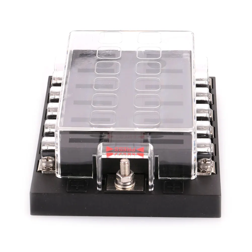 Car Auto Vehicle 12 Way Circuit Blade Fuse Box Block Holder Case DC32V 202-12KW