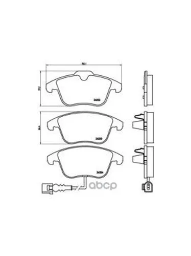 Колодки Тормозные Audi Q3 11-/Vw Sharan 10-/Tiguan 07- Передние Brembo P85112 Brembo арт. P85112