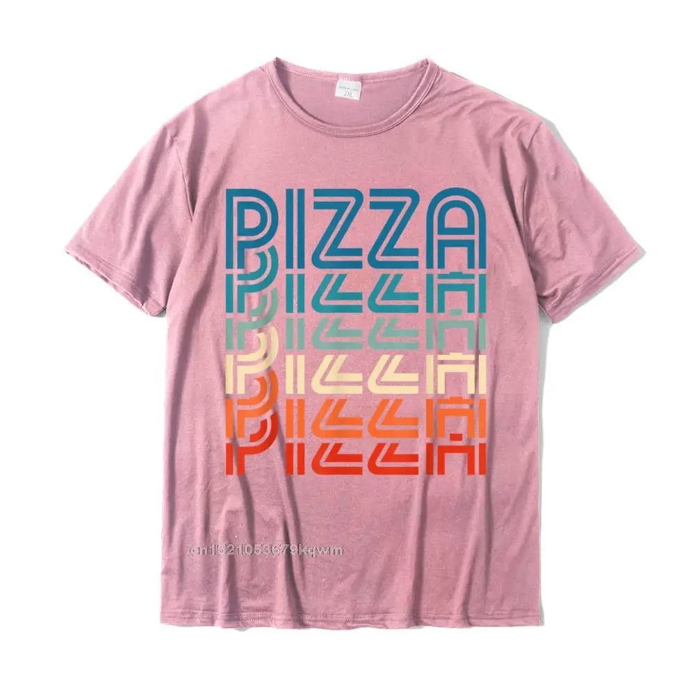 Summer Cotton Fabric Tshirts for Men Short Sleeve Casual Tops Tees Latest NEW YEAR DAY Round Neck T Shirt Customized Funny Pizza Retro Vintage Carb Pizza Lover Foodie T-Shirt__4841 pink