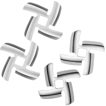 

4 Pieces Meat Grinder Blade Food Grinding Blade Stainless Steel Knife Cutter Replacement for Size 5 Meat Grinder Stand Mixers Ac