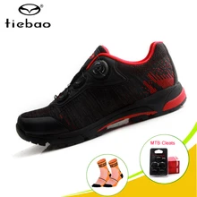 Tiebao, профессиональная обувь для велоспорта, для отдыха, Мужская дышащая обувь для горного велосипеда, обувь для езды на велосипеде, Триатлон, гоночные кроссовки