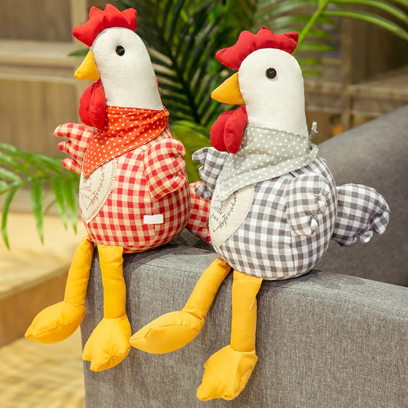 

New 40cm Creative Simulation Lovely Chick Plush Doll Stuffed Kids Toys for Children Chicken Rooster Cock Wedding Birthday Gifts