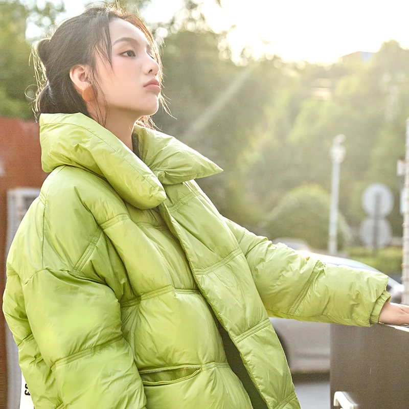 

New scene shooting down jacket female winter light han edition loose bf cotton-padded clothes ins web celebrity bread