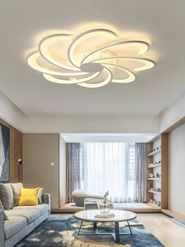 

Acrylic living room lamp led simple modern ceiling lamp home remote control dimming color changing petals master bedroom light