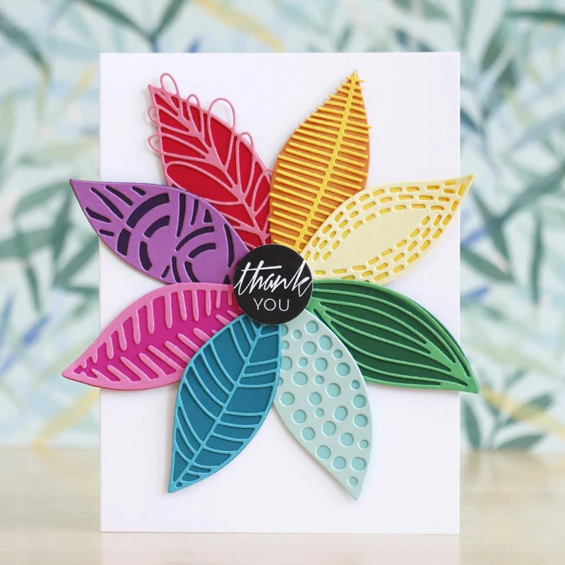 Lucky Goddess Metal Cutting Dies Big Leaf Mix set diy Scrapbooking Photo Album Decorative Embossing Paper Card Crafts Die