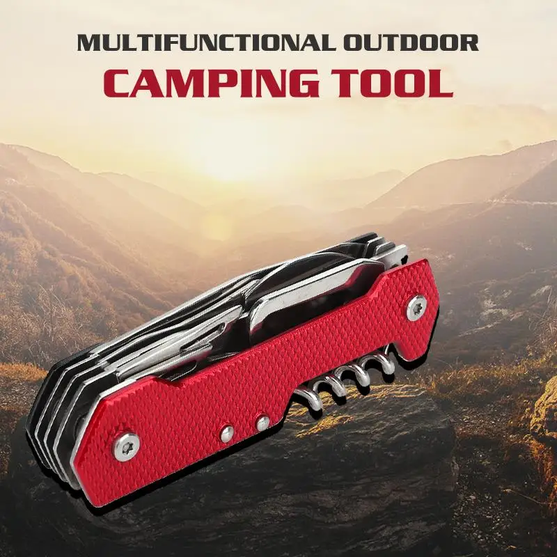 

Folding Blade Multi Tool Blade Camp Equipment Service 2 Color 8 in 1 Multi Function Pliers Wire Stripper Outdoor Card Reader
