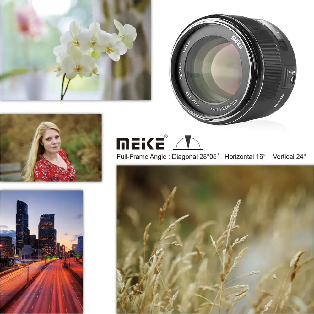 Meike 85 мм F/1,8 Полнокадровый Автофокус портретный объектив для Canon EOS EF крепление цифровых зеркальных камер 1300D 600D+ подарок