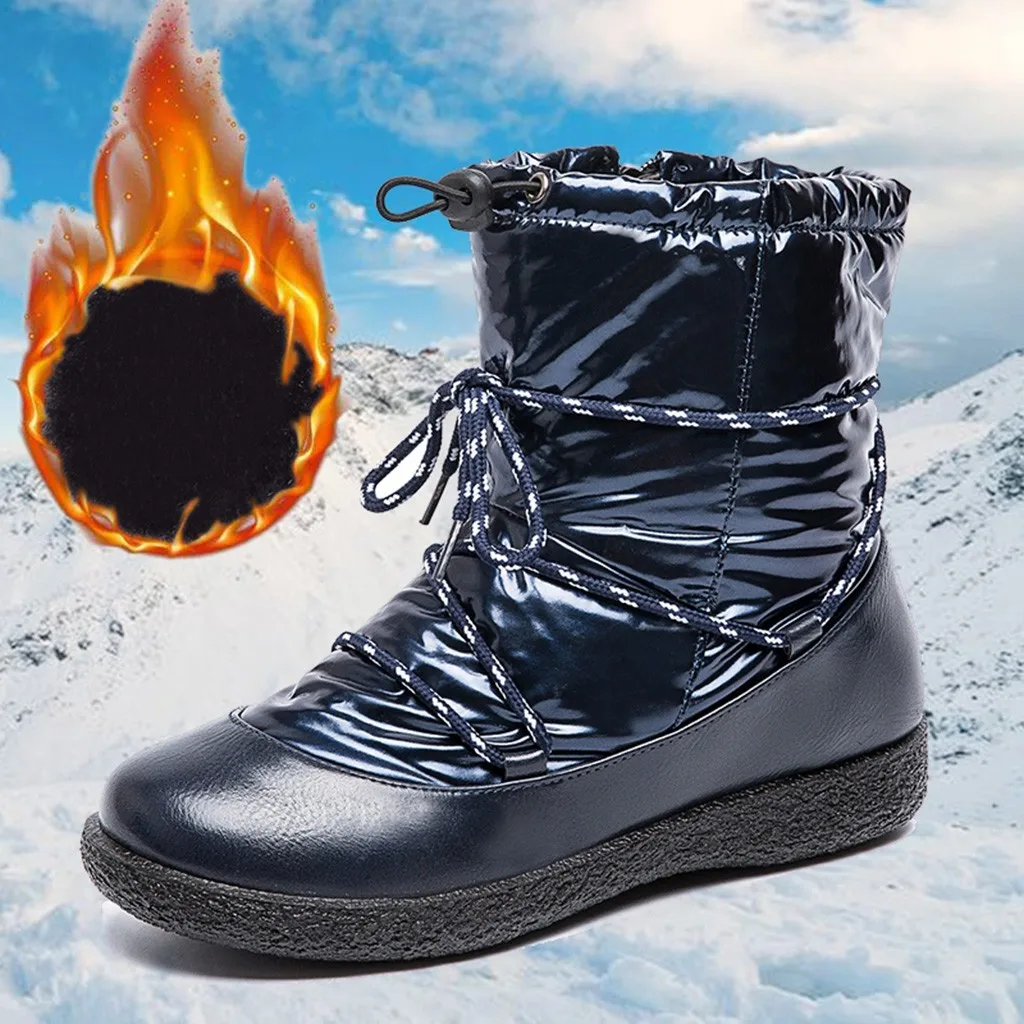 

Women Boots Waterproof Winter Shoes Women Snow Boots Platform Keep Warm Ankle Winter Boots With Thick Fur Heels Botas Mujer 2019