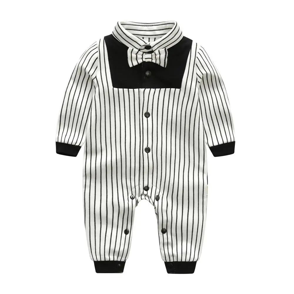 

Newborn Rompers for Baby Boys Turn-Down Neck Long Sleeve Infantil Bebes Jumpsuits Spring Autumn Toddler Kids Overalls One Pieces