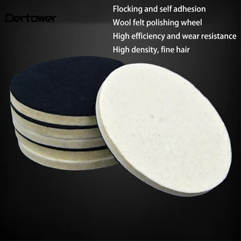 

1pc Wool polishing wheel Mirror polishing disc Pure fine wool pad High density flocking self-adhesive felt wheel