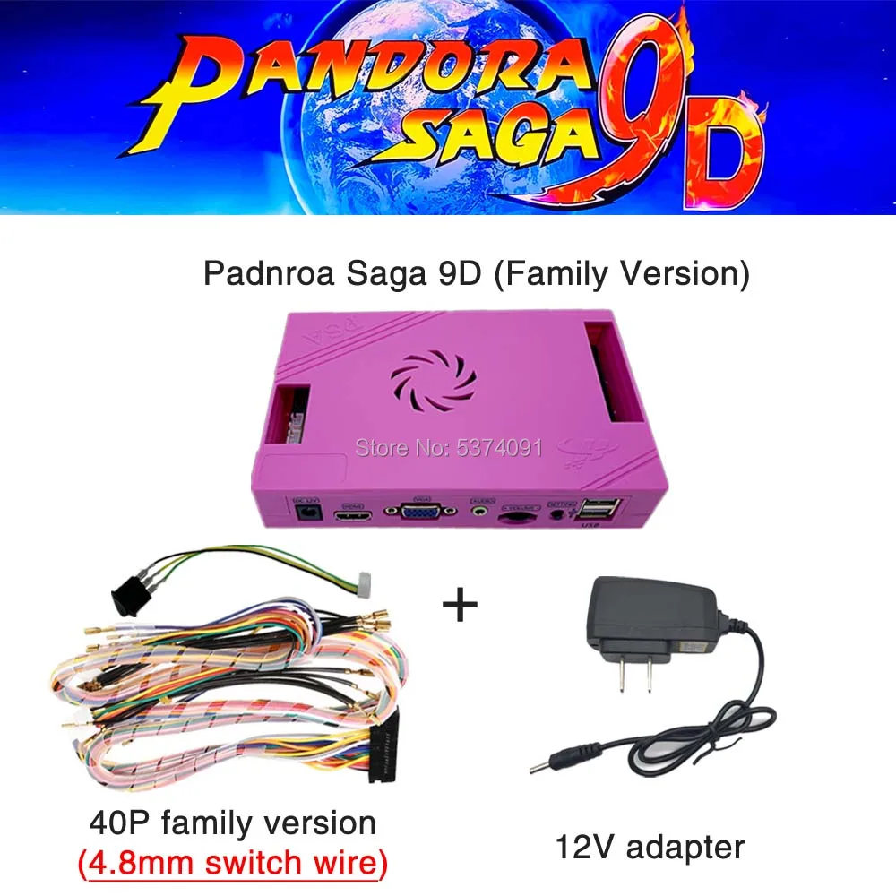 3188 в 1 Pandora Saga Box 12 семейная версия платы 40p аркадная плата для монет HD видео Jamma игры HDMI VGA FBA MAME материнская плата - Цвет: box9D 4.8wire