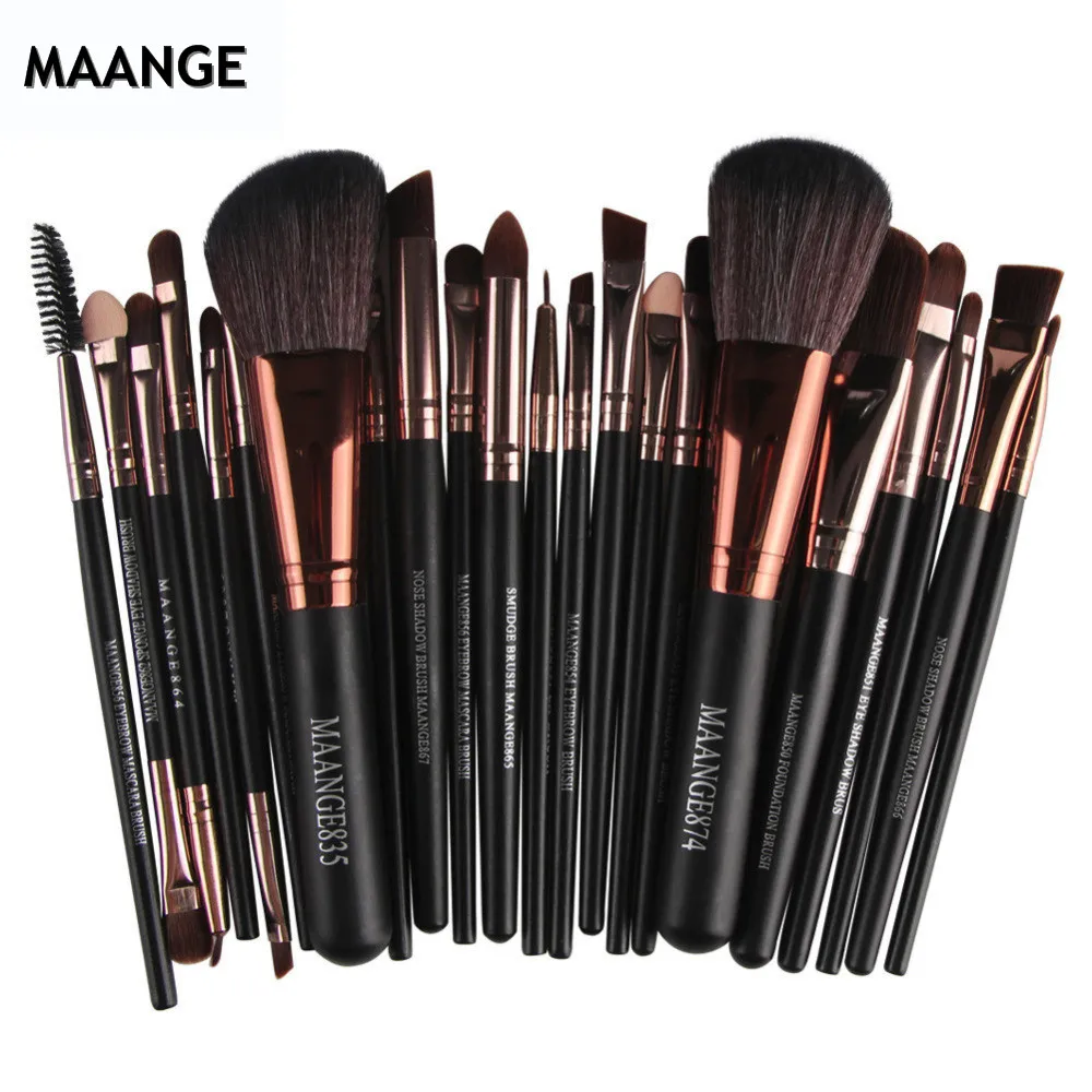 

Pro 22pcs/set Makeup Brushes Powder Foundation Eyeshadow Eyebrow Eyeliner Blush Make up Brush Set Cosmetic Soft Synthetic Hair