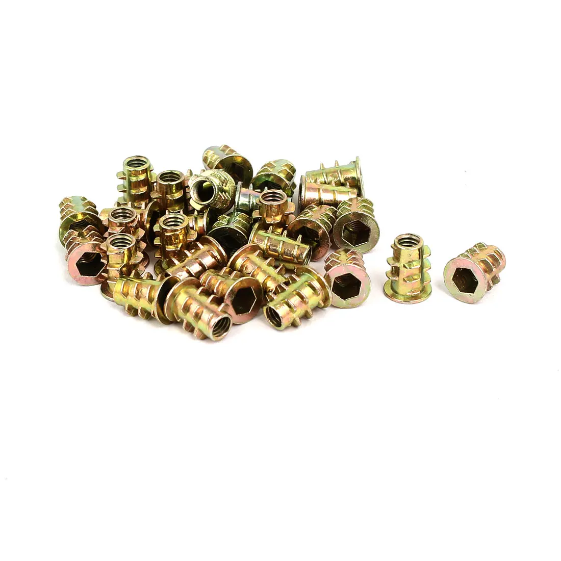 

uxcell M4x10mm Interface Hex Socket Threaded Insert Nuts 30pcs for Wood Furniture