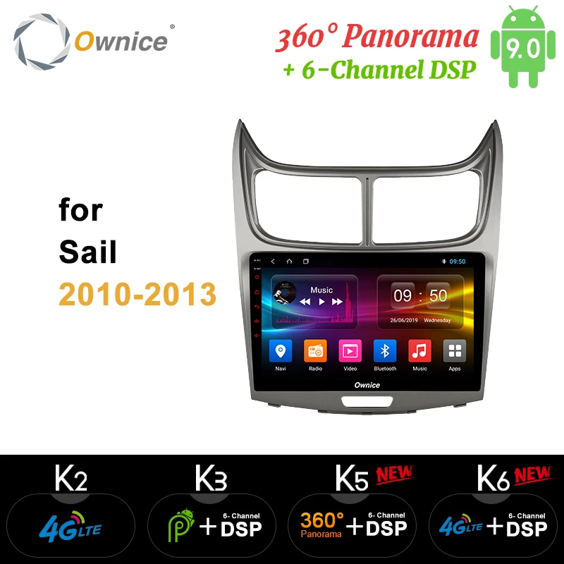 Ownice K3 K5 K6 360 панорама DSP Android9.0 64G ROM 4G RAM автомобильный DVD видео плеер для Chevrolet Sail 2010