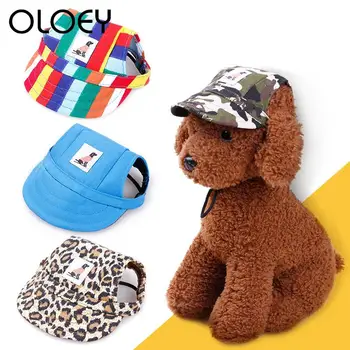 

Dog Hat Summer Shade Puppy Hats Baseball Visor Cap With Ear Holes Pet Chihuahua Yorkshire Products Outdoor Accessories Sun Hat
