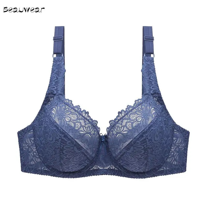  Beauwear Women Plus Size Brassiere Lingerie Embroidery Floral Lace Bra Sexy Bralette Underwired Und