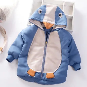 

cute penguin boys white duck down jacket winter fall kids down coat hooded children's clothes