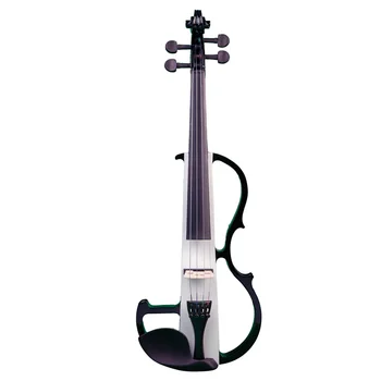 

NAOMI Electric Violin Full Size 4/4 Silent Electric Violin Solid Wood W/ Bow Case Headphone Cable Rosin New Set