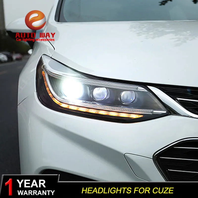 Автомобильный Стайлинг чехол для фар Chevrolet Cruze фары 2018 светодиодные ангельские