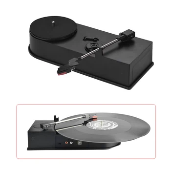 

Mini USB Stereo Turntable Vinyl Record Player 2-Speed(33/45 RPM) MP3/ WAV Converter Function with RCA Outputs