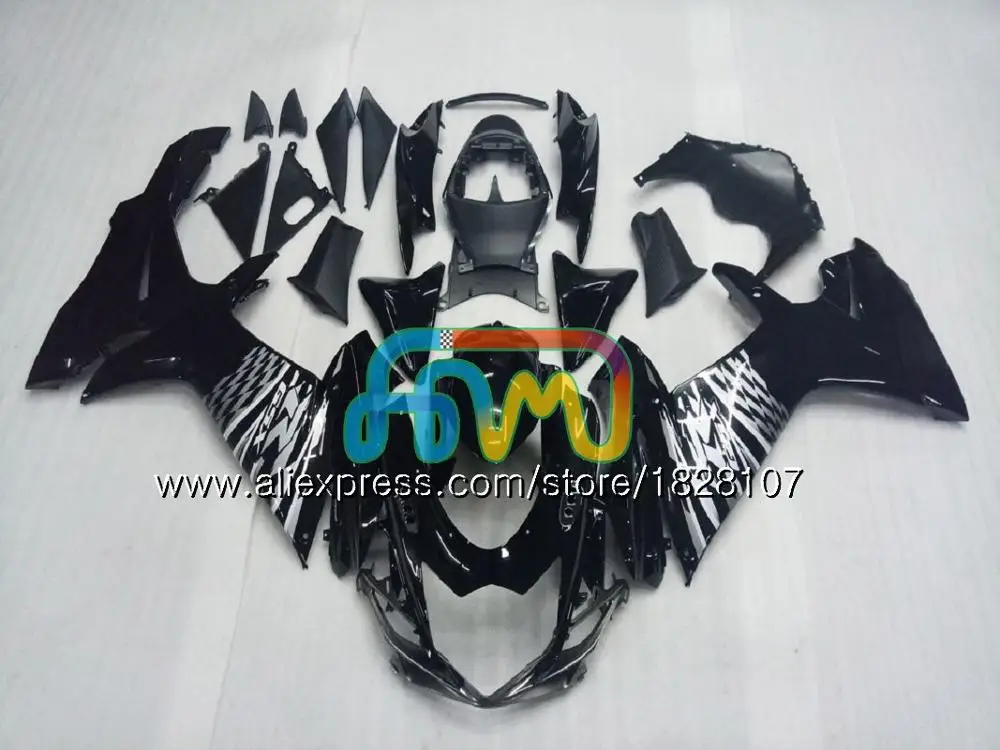 Инъекции для SUZUKI GSXR 600 750 GSXR750, возрастом 11, 12, 13, 14, 15, 39BS. 0 K11 GSXR600 2011 2012 2013 обтекатель черый белый - Цвет: No. 2