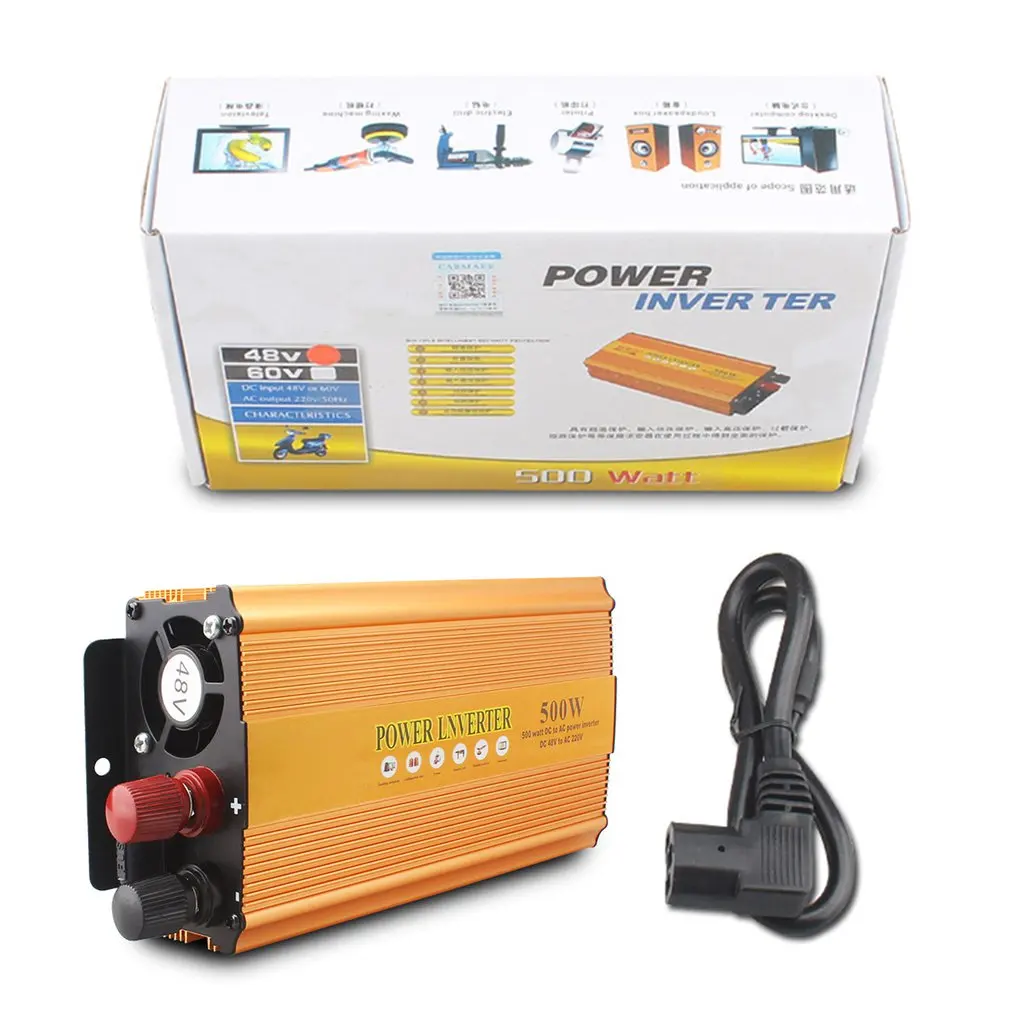 

Car Solar Inverter DC 12V 24V 48V to AC 220V 500W Auto Inverter Voltage Transformer Converter with USB LED Display
