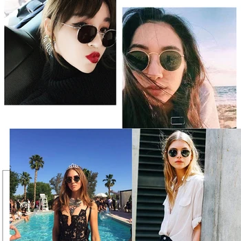 Psacss 2019 Sunglasses Women/Men Vintage Small Frame Round Brand Designer Metal Sun Glasses  lentes/gafas de sol hombre 3447 4