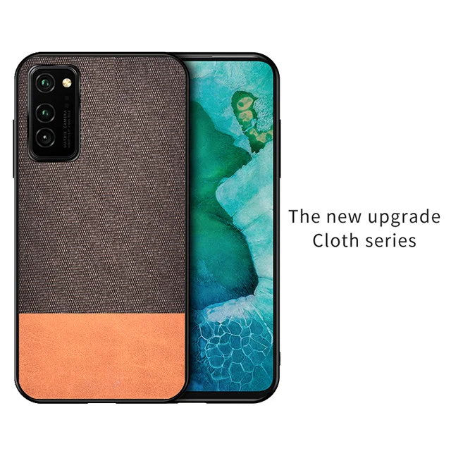 Brown2 IKrsses для huawei Honor V30 Pro Чехол PU простая ткань Жесткий Чехол Мягкий чехол для huawei Honor V30 чехол все включено - Цвет: Brown2