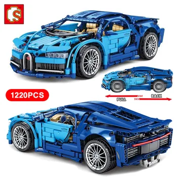 

Sembo City Speed Pull Back Car Super Racing Car Building Blocks Technic Supercar Funcation Model Bricks Kids DIY Toys for Boys